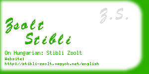 zsolt stibli business card